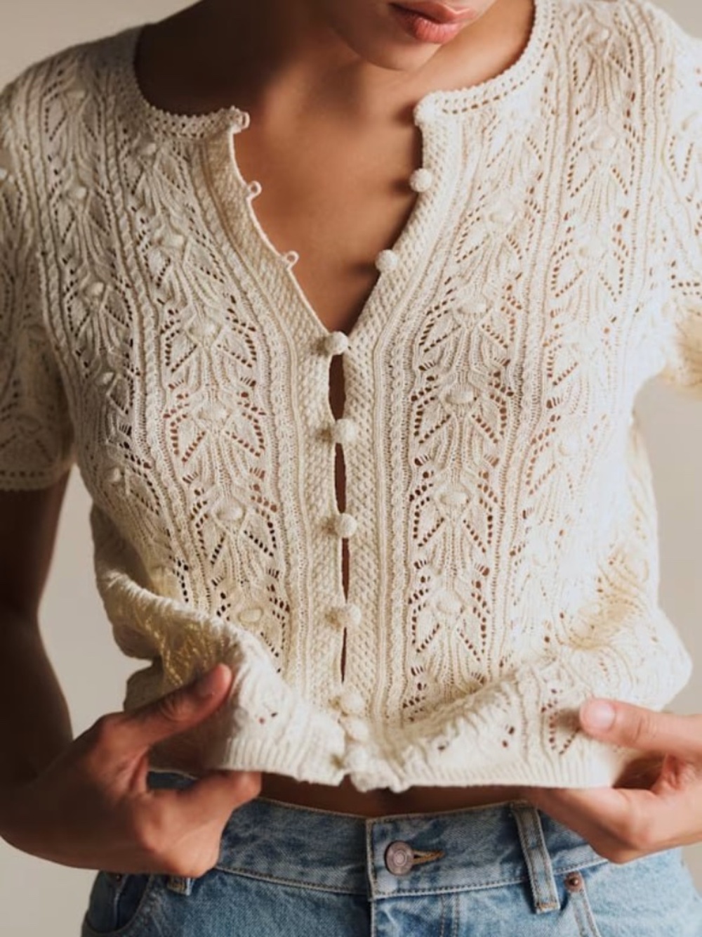 Sezane NWOT Milane top Cream M